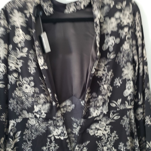 RW & Co Floral Printed Long Sleeve Midi Dress Sz 4 NWT - Picture 8 of 12